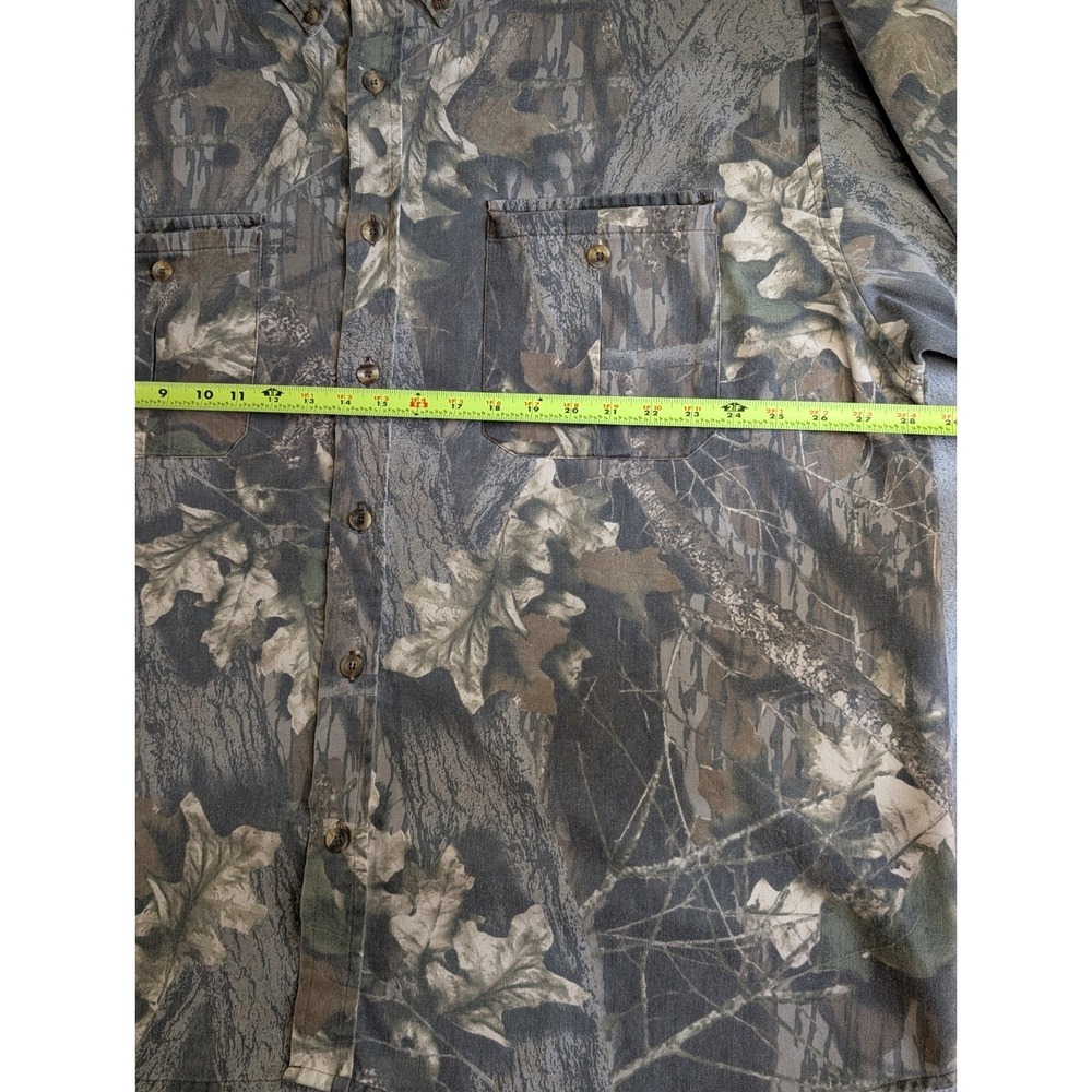 VTG Jerzees Outdoors Mossy Oak Break Up Long Sleeve Button Up Men's 2XL USA - Picture 2 of 7
